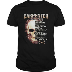Carpenter Hourly Rate Skullcap Minimum T-shirt